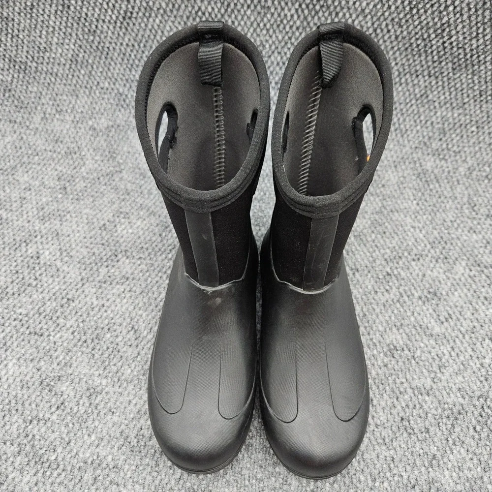 Bogs (Kids Youth 5) Black Boots Neo Classic Solid Waterproof Winter Rain Snow